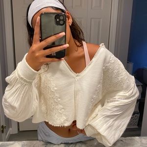 Free People Cropped Hoodie